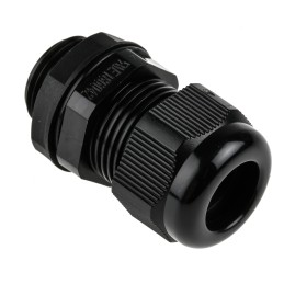 1 Bag of 5 - RS PRO Black Nylon Cable Gland, M20 Thread, 10mm Min, 14mm Max, IP68