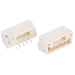5 pcs - JST GH Series Right Angle Surface Mount PCB Header, 5 Contact(s), 1.25mm Pitch, Shrouded