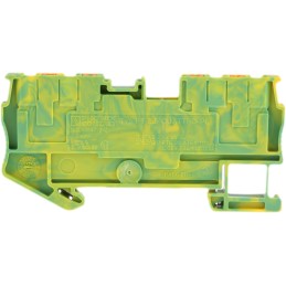 5 pcs - Phoenix Contact PT 2.5-QUATTRO-PE Series Green/Yellow Earth Terminal Block, 0.14 - 4mm², Single-Level, Push In
