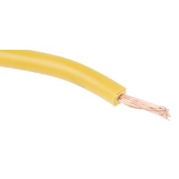 1 Reel of 25 M - RS PRO Yellow 1 mm² Hook Up Wire, 18 AWG, 32/0.2 mm, 25m, PVC Insulation