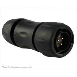 1 pcs - Souriau Circular Connector, 3 Contacts, Cable Mount, Plug, Male, IP68, IP69K, UTS Series
