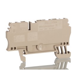 5 pcs - Weidmuller ZDU Series Brown Feed Through Terminal Block, 2.5mm², Single-Level, Clamp Termination