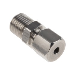 1 pcs - RS PRO In-Line Thermocouple Compression Fitting for Use with Thermocouple, 1/4 BSP, 4mm Probe