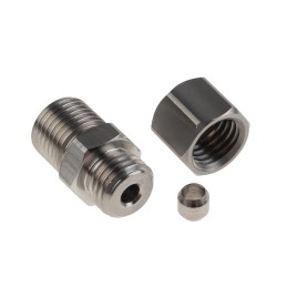 1 pcs - RS PRO In-Line Thermocouple Compression Fitting for Use with Thermocouple, 1/4 BSP, 4mm Probe
