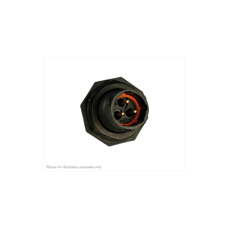 1 pcs - Souriau Circular Connector, 3 Contacts, Panel Mount, Plug, Male, IP68, IP69K, UTS Series
