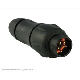 1 pcs - Souriau Circular Connector, 6 Contacts, Free Hanging, IP68, IP69K, UTS Series