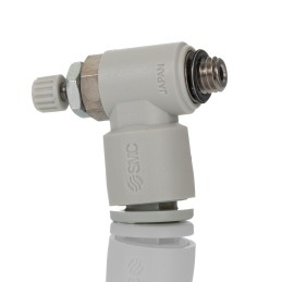 1 pcs - SMC AS Series Threaded Flow Regulator, M5 x 0.8 Male Inlet Port x M5 x 0.8 Male Outlet Port x 6mm Tube Outlet Port