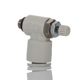 1 pcs - SMC AS Series Threaded Flow Regulator, M5 x 0.8 Male Inlet Port x M5 x 0.8 Male Outlet Port x 6mm Tube Outlet Port