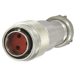 1 pcs - Souriau Circular Connector, 3 Contacts, Cable Mount, Socket, Female, IP68, IPX6, 8N45 Series
