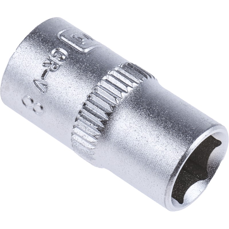 10 pcs - RS PRO 1/4 in Drive 8mm Standard Socket, 6 point