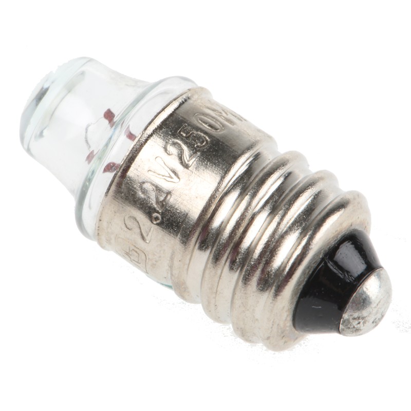 10 pcs - RS PRO E10 Indicator Light, Clear, 2.2 V, 250 mA, 10h