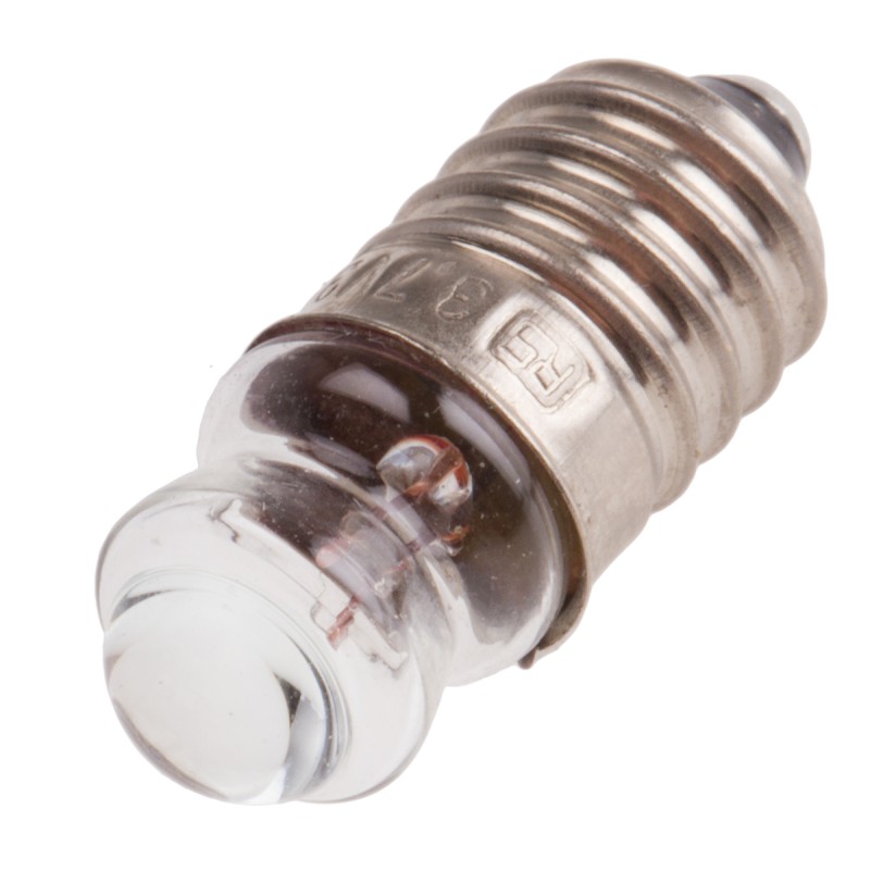 10 pcs - RS PRO E10 Indicator Light, Clear, 3.7 V, 300 mA, 10h