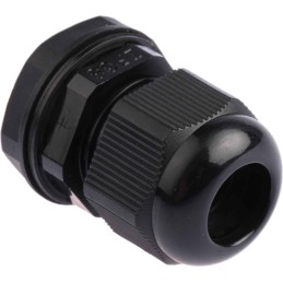 10 pcs - RS PRO Black Nylon Cable Gland, PG13.5 Thread, 6mm Min, 12mm Max, IP68