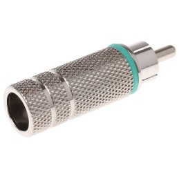 5 pcs - RS PRO Blue Cable Mount RCA Plug, Nickel