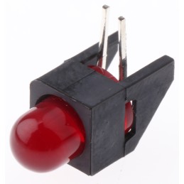 10 pcs - HLMP-3301-F00B2 Broadcom HLMP-3301-F00B2, Red Right Angle PCB LED Indicator, Through Hole 2.4 V