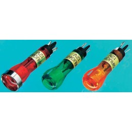 10 pcs - 608-1132-240F Dialight Red Indicator, 24V dc, 8mm Mounting Hole Size, Solder Tab Termination