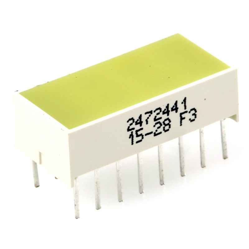 10 pcs - KB-2785YD KB-2785YD Kingbright Light Bar LED Display, Yellow 25 mcd