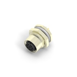 1 pcs - TE Connectivity Circular Connector, 8 Contacts, Rear Mount, M12 Connector, Socket, Female, IP67