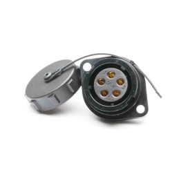 1 pcs - RS PRO Circular Connector, 5 Contacts, Flange Mount, Socket, Female, IP67