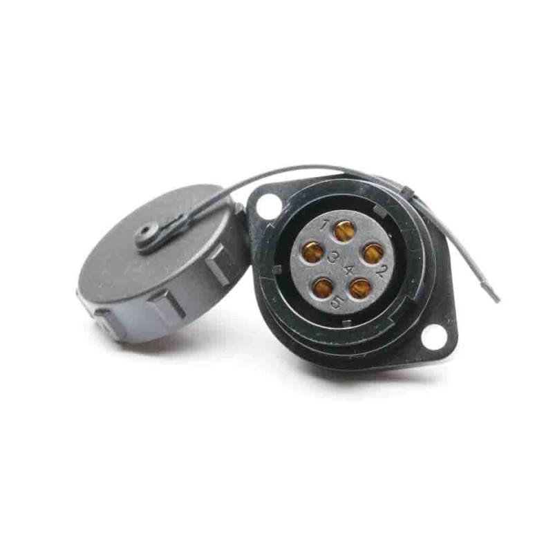 1 pcs - RS PRO Circular Connector, 5 Contacts, Flange Mount, Socket, Female, IP67