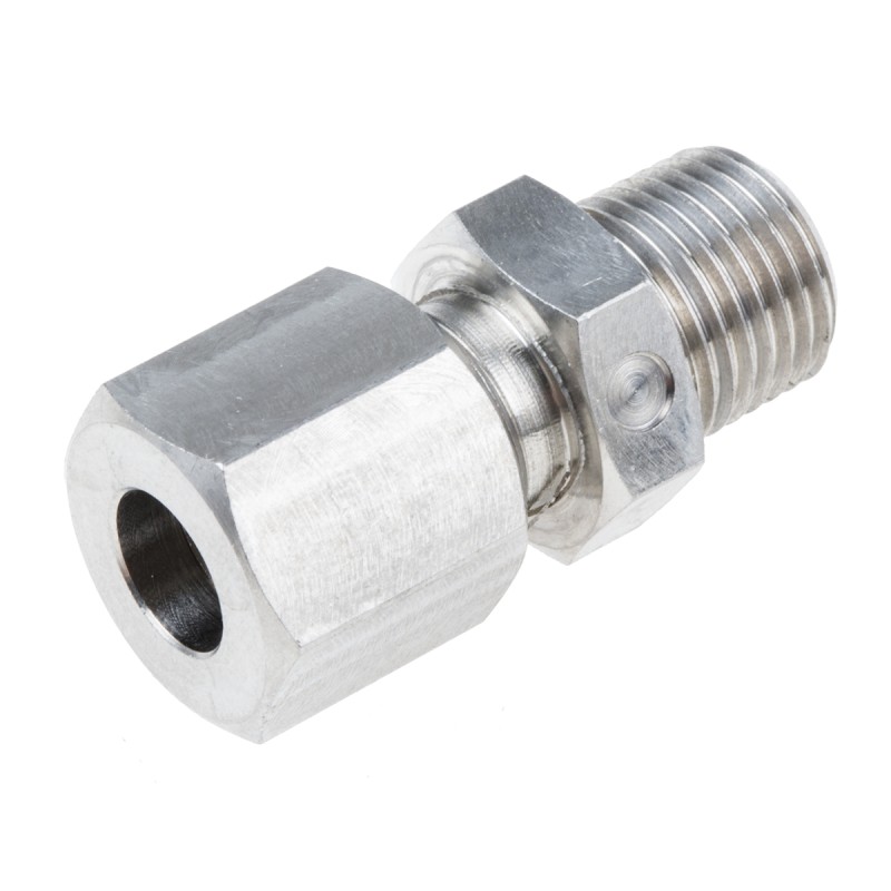 1 pcs - RS PRO In-Line Thermocouple Compression Fitting for Use with Thermocouple, 1/8 NPT, 1/4in Probe, RoHS Compliant Standard