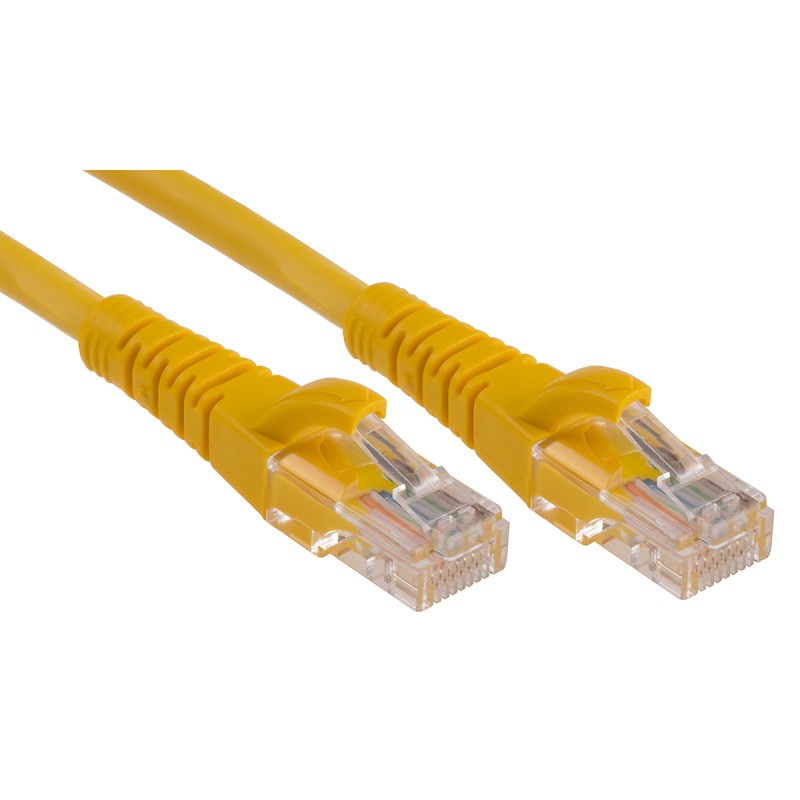 1 pcs - RS PRO Cat5e Male RJ45 to Male RJ45 Ethernet Cable, U/UTP, Yellow LSZH Sheath, 1m