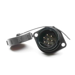 1 pcs - RS PRO Circular Connector, 7 Contacts, Flange Mount, Plug, Male, IP67