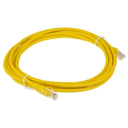 1 pcs - RS PRO Cat5e Male RJ45 to Male RJ45 Ethernet Cable, U/UTP, Yellow PVC Sheath, 3m