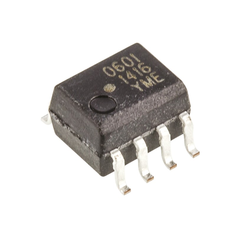 10 pcs - HCPL-0601-000E Broadcom, HCPL-0601-000E DC Input Transistor Output Optocoupler, Surface Mount, 8-Pin SOIC