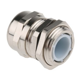 5 pcs - RS PRO Metallic Nickel Plated Brass Cable Gland, PG11 Thread, 5mm Min, 10mm Max, IP68