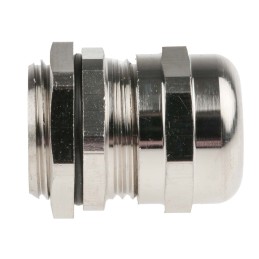 5 pcs - RS PRO Metallic Nickel Plated Brass Cable Gland, PG11 Thread, 5mm Min, 10mm Max, IP68