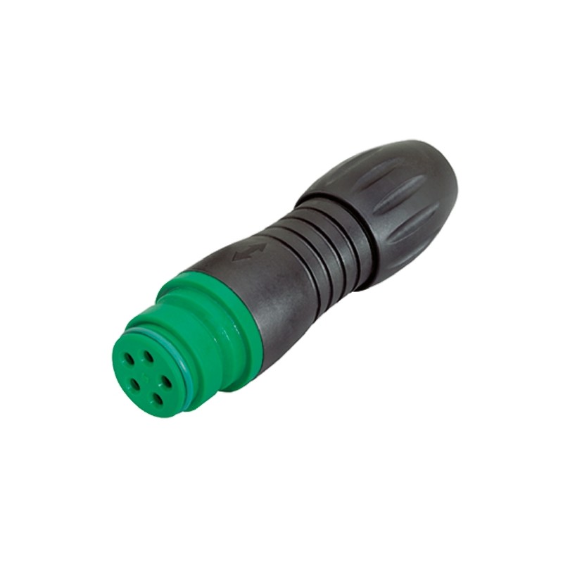 1 pcs - Binder Circular Connector, 8 Contacts, Cable Mount, Miniature Connector, Plug, Female, IP67, 720 Series