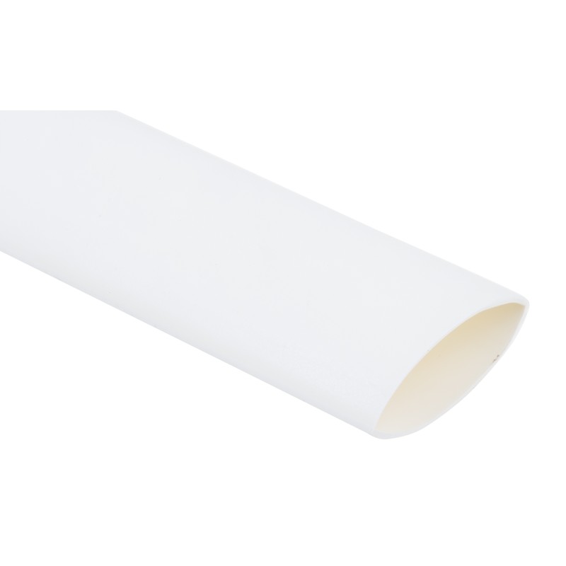 1 Bag of 1 - RS PRO Halogen Free Heat Shrink Tubing, White 12.7mm Sleeve Dia. x 1.2m Length 2:1 Ratio