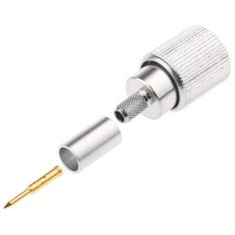 1 pcs - Telegartner, Plug Cable Mount 1.6/5.6 Connector, 75Ω, Crimp Termination, Straight Body