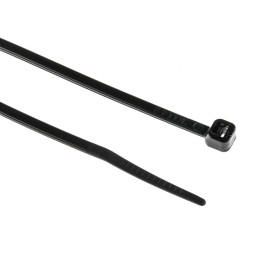 1 Bag of 100 - RS PRO Cable Tie, 142mm x 3.2 mm, Black Nylon, Pk-100