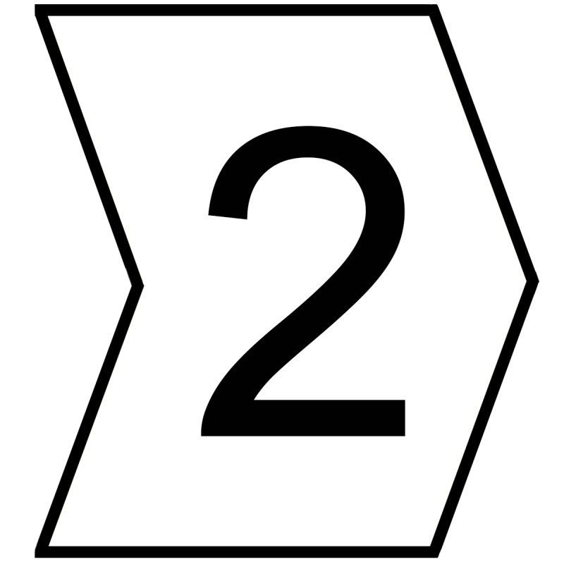 1 Bag of 250 - HellermannTyton Helagrip Slide On Cable Markers, Black on White, Pre-printed '2', 2 - 5mm Cable