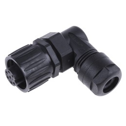 1 pcs - Amphenol Circular Connector, 6 + PE Contacts, Cable Mount, Socket, Female, IP65, IP67, Ecomate Series