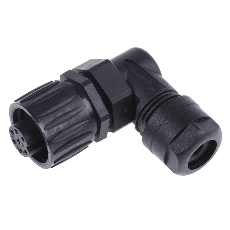 1 pcs - Amphenol Circular Connector, 6 + PE Contacts, Cable Mount, Socket, Female, IP65, IP67, Ecomate Series