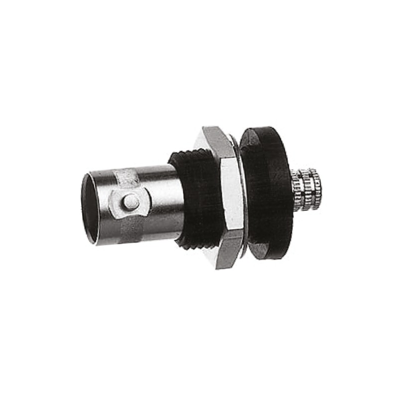 1 pcs - Telegartner, jack Panel Mount BNC Connector, 75Ω, Clamp, Crimp Termination, Straight Body