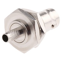 1 pcs - TE Connectivity, jack Panel Mount BNC Connector, 50Ω, Crimp Termination, Straight Body