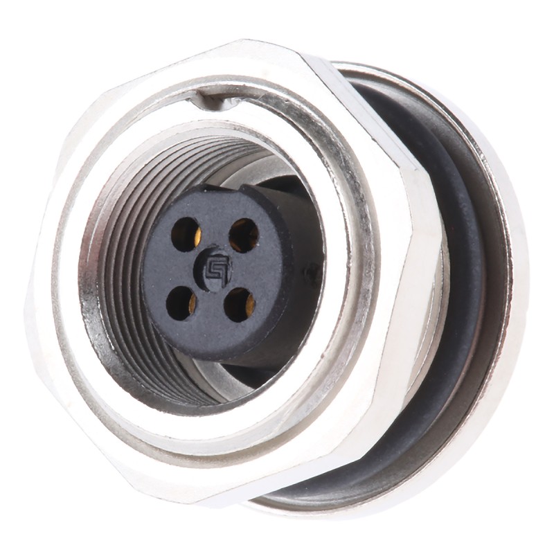 1 pcs - binder Circular Connector, 4 Contacts, Panel Mount, M9 Connector, Socket, Female, IP67, 712 Series