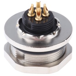 1 pcs - binder Circular Connector, 4 Contacts, Panel Mount, M9 Connector, Socket, Female, IP67, 712 Series
