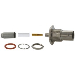 1 pcs - TE Connectivity BNC Series, jack Panel Mount BNC Connector, 50Ω, Crimp Termination, Straight Body