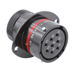 1 pcs - Souriau Circular Connector, 8 Contacts, Panel Mount, Socket, Female, IP67, 8STA Series