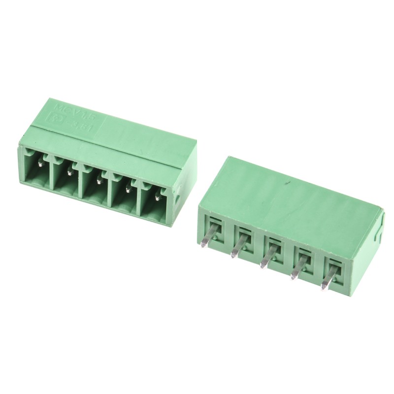 5 pcs - Phoenix Contact 3.81mm Pitch 5 Way Pluggable Terminal Block, Header, Solder Termination