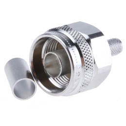 1 pcs - Telegartner, Plug Cable Mount N Connector, 50Ω, Crimp Termination, Straight Body