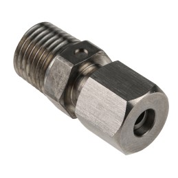 1 pcs - RS PRO In-Line Thermocouple Compression Fitting for Use with Thermocouple, 1/4 NPT, 6mm Probe, RoHS Compliant Standard