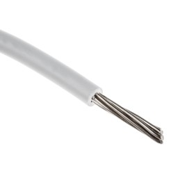 1 Reel of 100 M - RS PRO White 0.13 mm² Hook Up Wire, 26 AWG, 7/0.16 mm, 100m, PVC Insulation