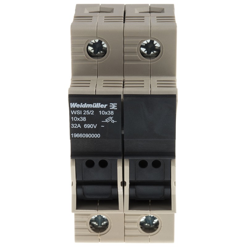 1 pcs - Weidmuller W Series Beige Fused DIN Rail Terminal, Single-Level, Screw Termination
