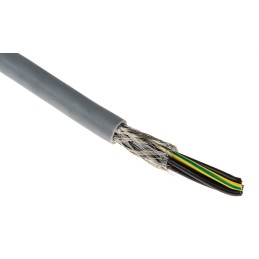 1 Reel of 50 M - RS PRO Control Cable, 7 Cores, 1 mm², CY, Screened, 50m, Grey PVC Sheath, 17 AWG